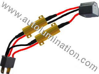 H4 Ceramic Canbus Resistor Harness 200 Watt Dual Circuit