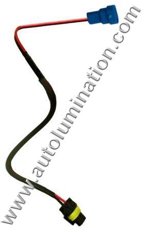 800_Series_RT_Angle M-F Plastic Headlight HID Power Harness Single Circuit 16 Gauge