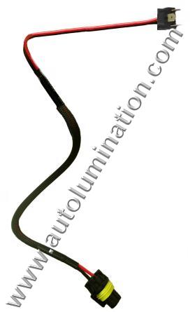 H4 M-F Plastic Headlight HID Power Harness Dual Circuit 16 Gauge