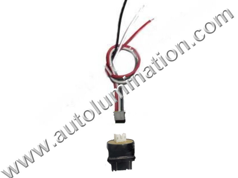 3157 T25 Wedge Plastic standard bulb bases with a plug in 2wire pigtail 6in 18 gauge wires