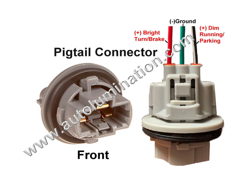 90075-60060 3156 3157 t25 Wedge Toyota Nissan Tail Light Turn Signal Socket Connector