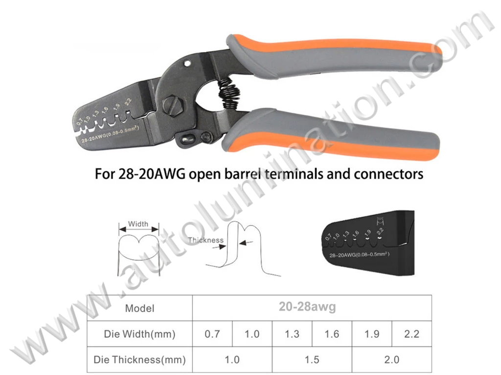 Iwis Iws 2820 Terminal Contacts Crimping Tool 20 28 Gauge