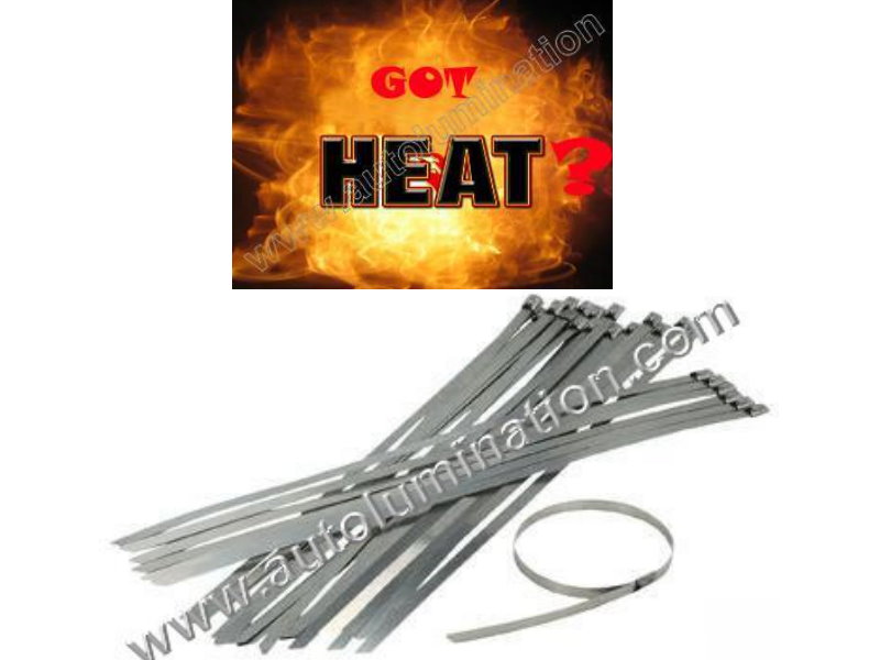 High Temperature Stainless Steel Cable Zip Ties 5mm Wide (7/32