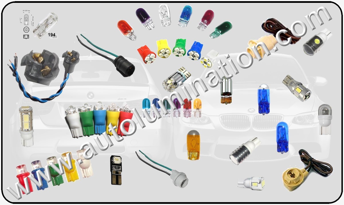 Led Bulbs 194 = W5W W3W 147 152 158 159 161 168 184 192 193 259 280 285 447 464 501 555 558 585 655 656 657 1250 1251 1252 2450 2652 2821 2921 2825 PC 175 2886X