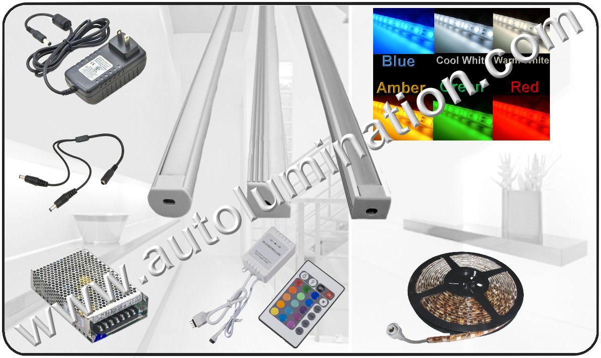 LED Strips, LED Bars, Led strings, Power Supples, Cabinet Under Counter Controls