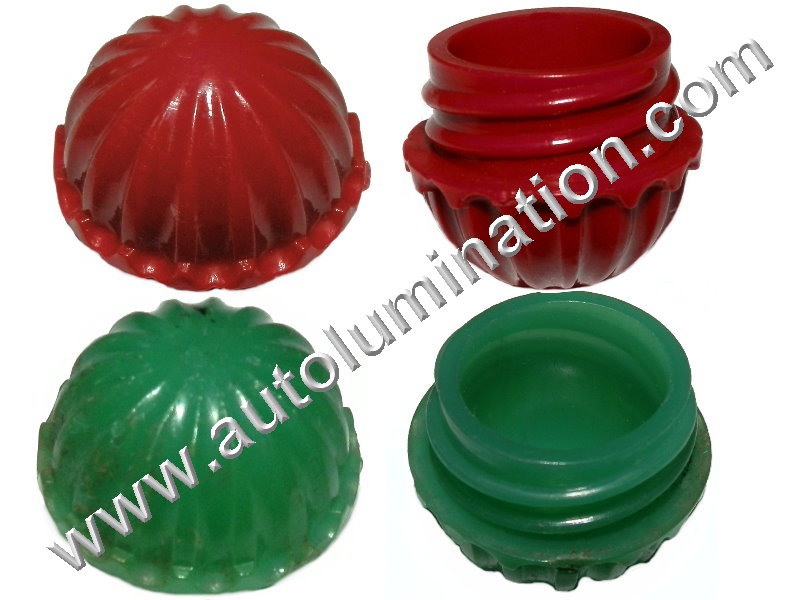 Lionel RW Red & Green Jewel Caps With 2 Correct #51 Bulbs For RW Transformer